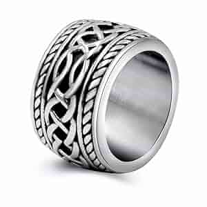 Men's Vintage Stainless Steel Celtic Wedding Bands Prime